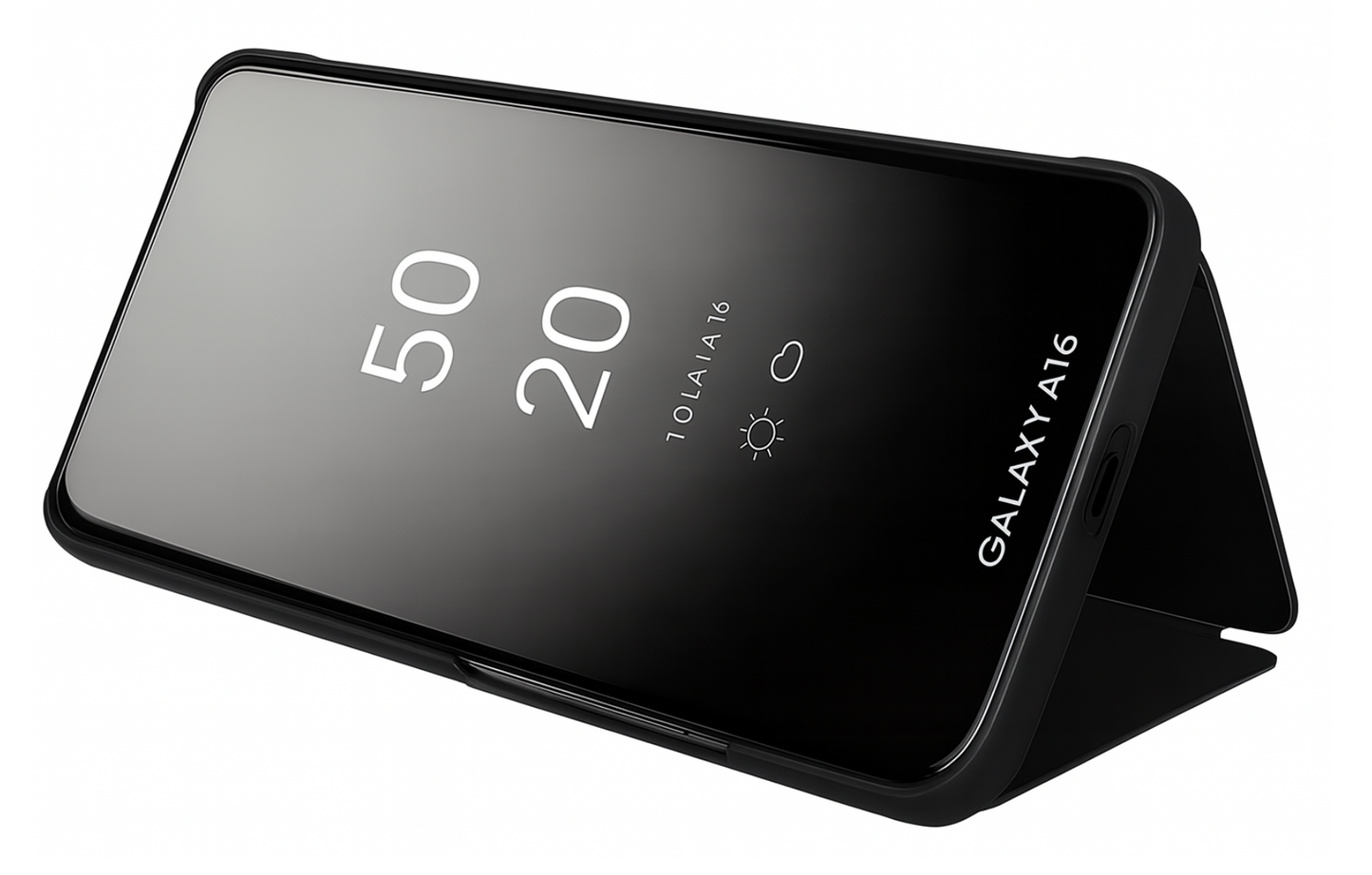 Galaxy A16 Clear View Cover Hoesje - Zwart