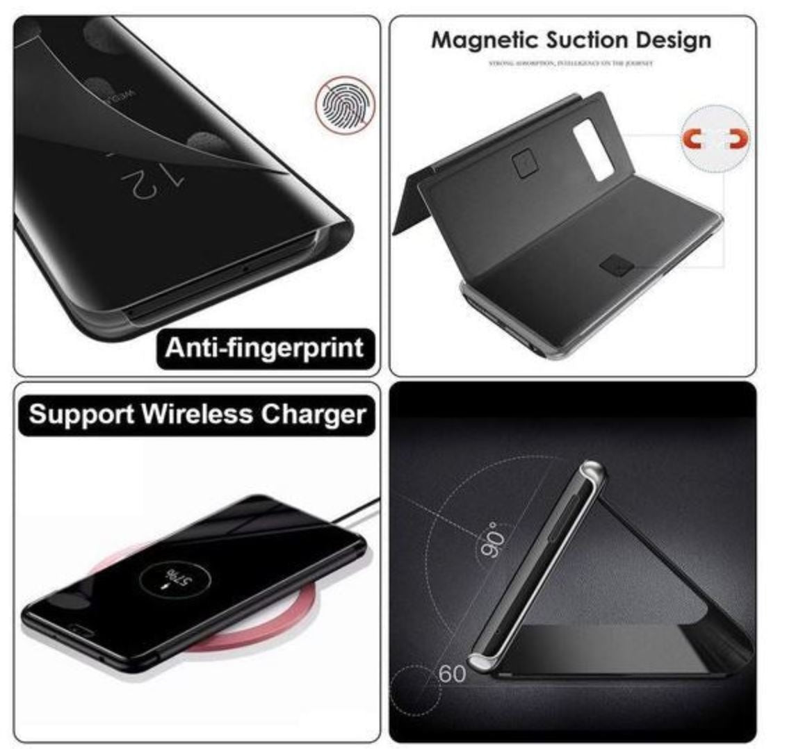 Galaxy Note 10 Clear View Cover Hoesje - Zwart
