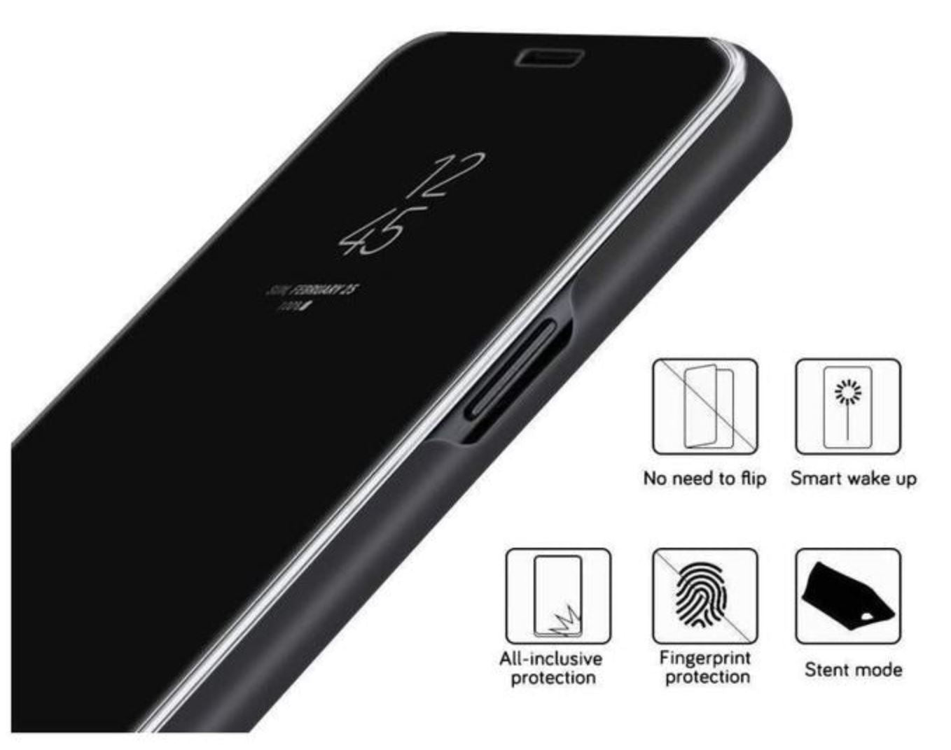 Galaxy Note 10 Clear View Cover Hoesje - Zwart