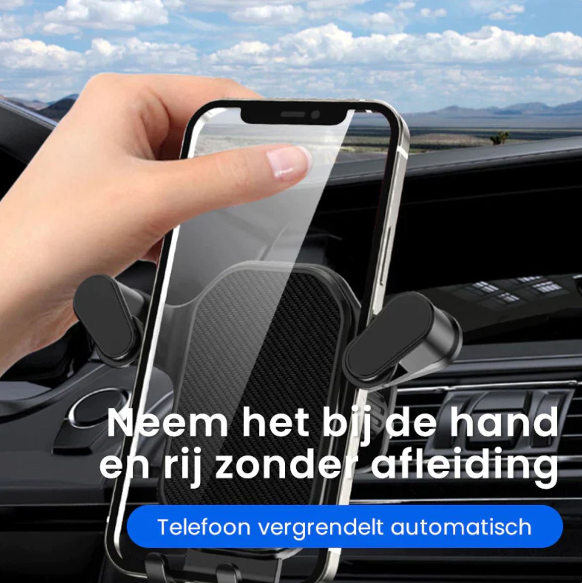 3-in-1 Draaibare Universele Auto Telefoon Houder