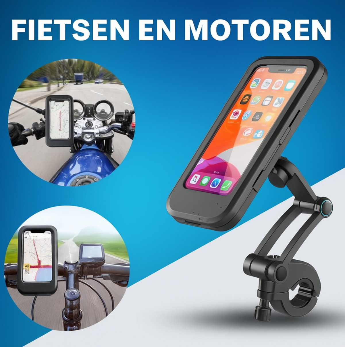 Fiets Telefoonhouder - Waterdicht & Universeel - Ook voor Fiets Motor Scooter