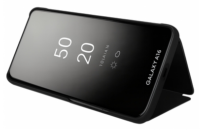 Galaxy A16 Clear View Cover Hoesje - Zwart