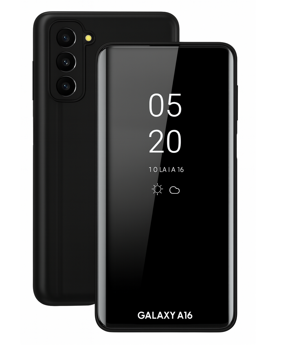Galaxy A16 Clear View Cover Hoesje - Zwart