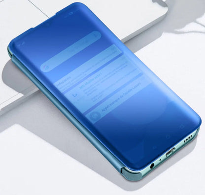 Galaxy A22 5G Clear View Cover Hoesje - Blauw