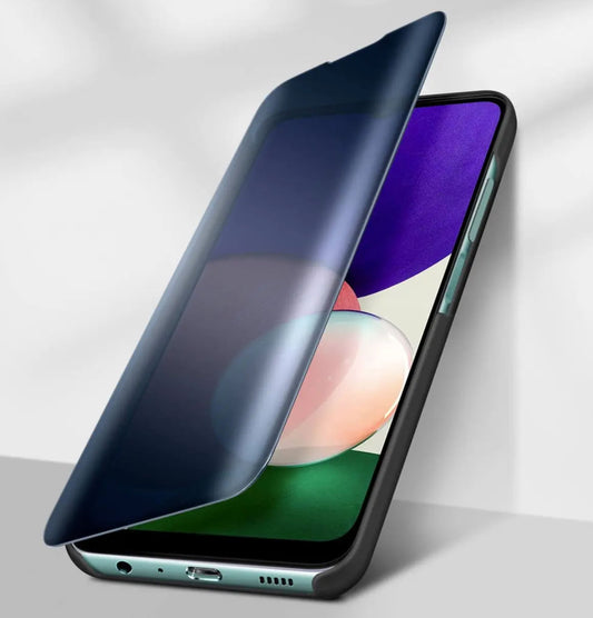 Galaxy A22 5G Clear View Cover Hoesje - Zwart