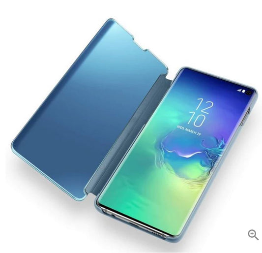 Galaxy S10 Plus Clear View Cover Hoesje - Blauw
