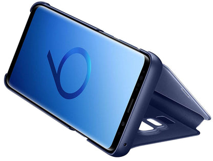 Galaxy S9 Plus Clear View Cover Hoesje - Blauw